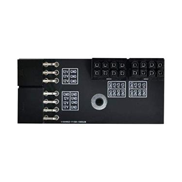 Imagem de xiwai Adaptador de alimentação duplo ATX 8 pinos fêmea para 6 + 8 pinos macho ângulo de 180 graus para GPU de placa gráfica NVIDIA 3080 3090
