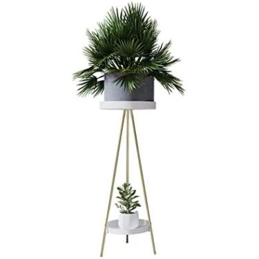 Imagem de Suporte De Flores De Ferro, Suporte De Vaso De Flores Multicamadas, Prateleira De Varanda De Chão, Prateleira De Flores Simples Na Sala De Estar Interna,Branco,B,Collector88