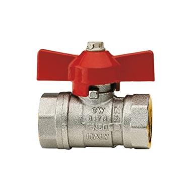 Imagem de Registro Válvula Esfera 1/2" Femea Femea Borboleta Italiana