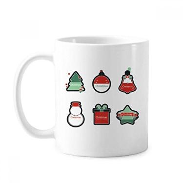 Imagem de Símbolo de Natal desenho animado ícone caneca cerâmica café porcelana xícara louça