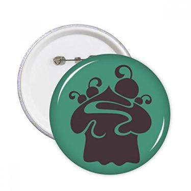 Imagem de Emblema com contorno de sorvete de cereja preta, alfinetes redondos, emblema, acessório, decoração, 5 peças