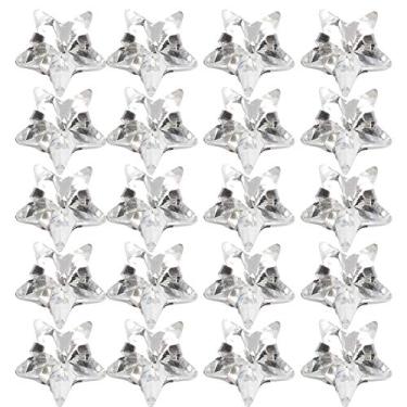 Imagem de 20Pcs Garra Rhinestones Shoe Clips, Crystal Charm Rhinestone Fivela Shoe Clips Glossy DIY Hand Costurando Sapatos Clipes para Botas Fivela Casamento (cinco estrelas)