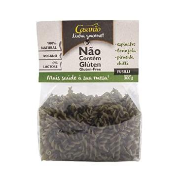 Imagem de Kit 6X: Macarrão Fusilli Espinafre Sem Glúten Casarão 300g