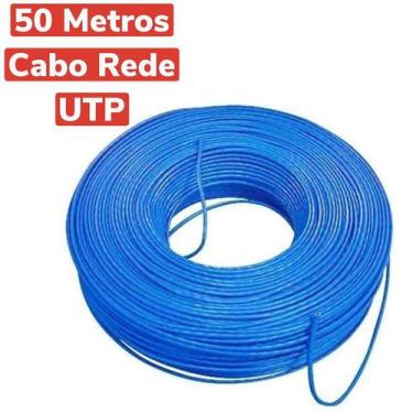 Imagem de Cabo De Rede Cftv 50 Metros 8 Vias Upt 4 Pares Cat5 Azul - Mercadao Da