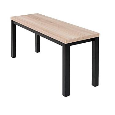 Imagem de Banco Mdp/aço 99cm Mega Ciplafe Preto/carvalho Montreal