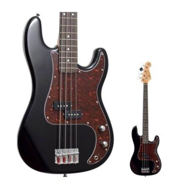 Imagem de Contra Baixo 4 Cordas Preto Tortoise Precision Bass Sx Spb62+ Com Bag