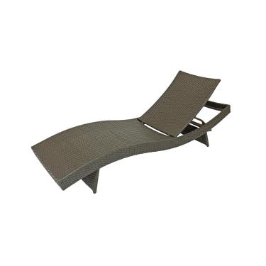 Imagem de Chaise Cadeira Espreguiçadeira de piscina jardim e varanda Junco fibra sintética alumínio