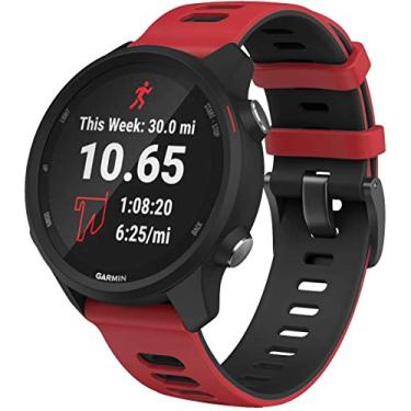 Imagem de Pulseira extra para Garmin Forerunner 245/645 Music/Vivomove/Vivomove HR and Active 3 (Vermelha com preto)