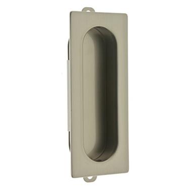Imagem de Puxador retangular de latão sólido genuíno de qualidade profissional da idh, 3-1/8" X 1-5/16" X 5/16", Satin Nickel