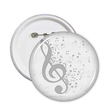 Imagem de Alfinetes de notas musicais Agudos Clef Flappg, distintivo, botão, decoração de roupas, 5 peças