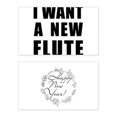Imagem de I Want A New Flaute Festival Ano Novo Cartão de felicitações Bless Message Present