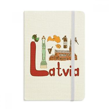 Imagem de Caderno de anotações com símbolo nacional da Letônia com capa dura em tecido oficial