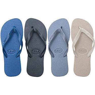 Imagem de Kit 4 Pares De Chinelos Masculinos Básicos Polo Culture Envio Já (45/46)
