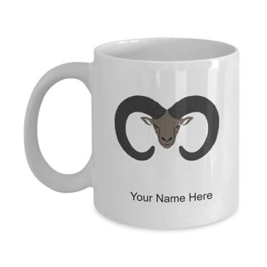 Imagem de Caneca Ovis-mouflon personalizada, copo de café Ovis-mouflon, ideia de presente Ovis-mouflon, copo Ovis-mouflon personalizado - Caneca de café de 325 ml
