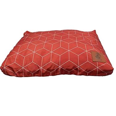 Imagem de Almofada para Cachorro Mabuu Pet - Linhas Geométricas Vermelha - Tamanho G