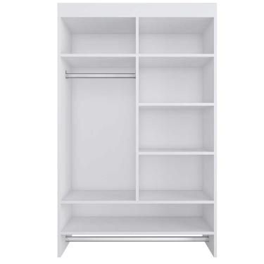 Imagem de Armário Kids Em MDP 2 Cabideiros 7 Prateleiras 135cm Quiditá - Branco