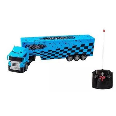 Caminhão Scania Truck Brinquedo Grande Carroceria Madeira 70cm