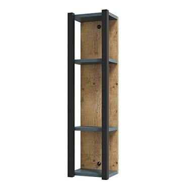 Imagem de Estante Suspensa 4 Prateleiras Munique Darabas Agardi Antiqua/azul Petróleo