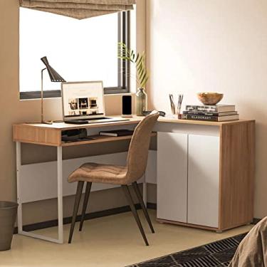 Imagem de Escrivaninha 2 Portas Chicago Elaborart Design Aveiro/branco