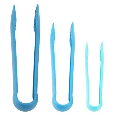 Imagem de QANYEGN 3 PCS Pinças De Pão De Plástico, Pinças De Comida De 3 Cores, Pinças De Torradeira Para Padaria Doméstica, Manuseio De Pão, Bagels.(Azul)