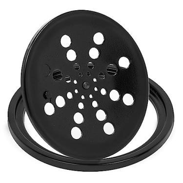 Imagem de Ralo Grelha Black Preto 10X10 Redondo Com Caixilho Fecho Sistema Abre e Fecha Para Banheiro