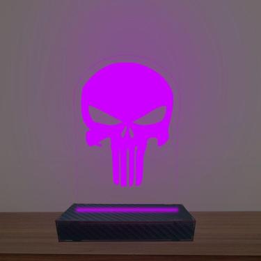 Imagem de Luminária Led 3d Caveira Abajur Luxo