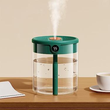 Imagem de Umidificador de Ar de Bico Duplo 2L Usb Quarto Difusor de Escritório de Grande Capacidade Display Digital Mudo Doméstico Com Umidificador de Jato Duplo Umidificador de Spray