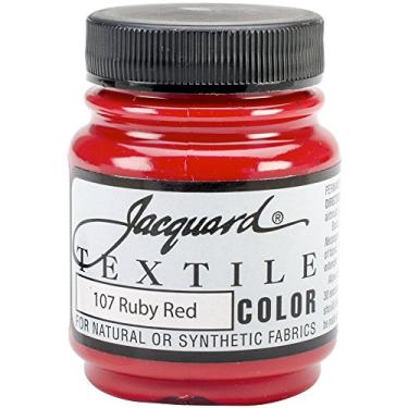 Imagem de Jacquard Tinta de tecido 64 g vermelho rubi para roupas, estofamento de móveis, sapatos ou sacolas