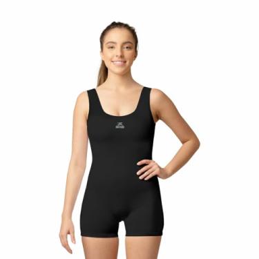 Imagem de Maiô Mac Basic Muvin – Natação – Hidroginástica – Macaquinho - Tecido Lycra com Proteção Solar UV50 – Resistência ao Cloro - Treino – Competição – Lazer – Durabilidade – Elasticidade – Maior Conforto (GG, Preto)