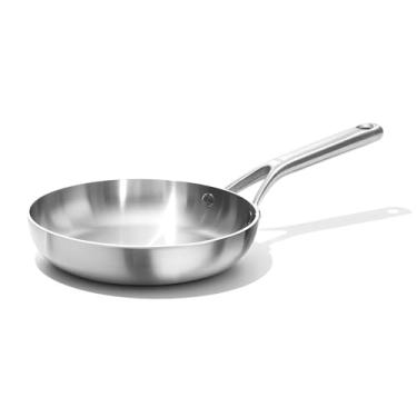 Imagem de OXO Frigideira Mira Tri-Ply de aço inoxidável, frigideira de 20 cm, indução, multi revestido, lavável na máquina de lavar louça e utensílios de metal