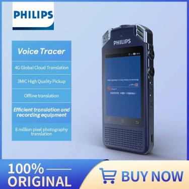 Imagem de Philips-gravador de voz digital profissional  original vtr8080 mp3  wifi  micro espião tracer