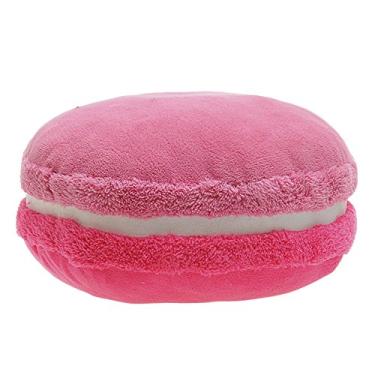 Imagem de ChezMax Macaron Almofada de pelúcia para as costas almofada microcontas almofada redonda almofada de assento decoração de casa almofada para sofá quarto escritório dormitório carro 36,8 cm rosa