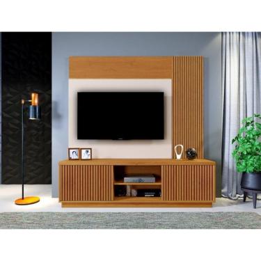 Imagem de Estante para Tv de até 55" 2 Portas Logan Mavaular Naturalle/Off White