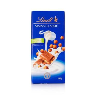 Imagem de Chocolate Lindt Swiss Classic Tablete Ao Leite Com Avelã 100G