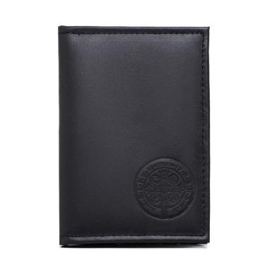 Imagem de Porta Documento CNH RG Couro Divisorias Para Cartoes Plasticos Internos Estampa Medalha São Bento