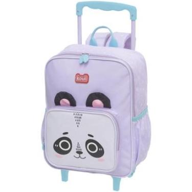 Imagem de Kit Mochila Carrinho Lancheira Kouii Pacific Filhotiis Panda-Unissex