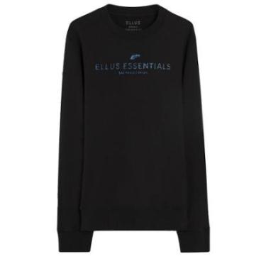 Imagem de Moletom Ellus Masculino Crewneck Essentials Logo Preto-Masculino