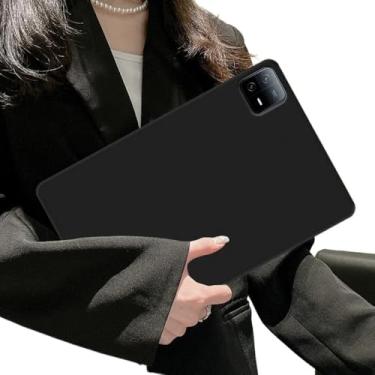 Imagem de Capa de tablet para Xiaomi Pad 6S Pro 12,4 polegadas 2024 Slim Soft TPU capa protetora traseira para Xiaomi Pad 6 Pro 2023 Mi Pad 5/6 Pro 11'' (preto puro, para Mi Pad 6S Pro 12.4)
