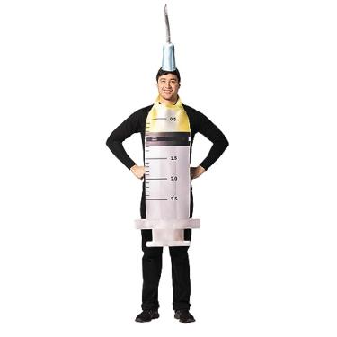 Imagem de Fantasia de seringa injetora de agulhas, suprimentos médicos, fantasias, cosplay de Halloween, tamanho único adulto