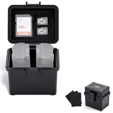 Imagem de JJC Organizador de bateria portátil para câmera 2 baterias Canon LP-E17 LP-E12 Nikon EN-EL25 EN-EL14A Sony NP-FZ100 FW50 Fuji NP-W235 NP-W126 e cartão SD