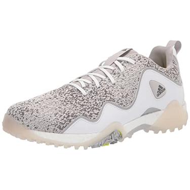 Imagem de adidas Codechaos 21 Primeblue Tênis de golfe masculino Spikeless, Calçado branco/cinza 4/cinza dois, 41