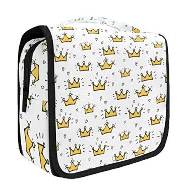 Imagem de senya Kit de bolsa de higiene de viagem pendurada, estojo de maquiagem, organizador de cosméticos para homens e mulheres, Princesa da Coroa, Onesize, Desenho animado