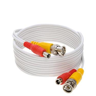 Imagem de Cables Direct Online Cabo de alimentação de vídeo BNC pré-fabricado branco de 30 m para CCTV, câmera de segurança, DVR, sistema de vigilância, cabo plug & play tudo em um