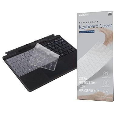Imagem de [Não serve para Pro 30.5 cm/ Flex] Capa protetora para teclado Surface Pro de 13 polegadas (compatível com Surface Pro 11ª edição/Pro 9/8/X) - Layout em inglês dos EUA, película de TPU ultrafina