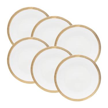 Imagem de WOLFF - Conjunto 6 Pratos de Porcelana para Sobremesa Paddy 19cm