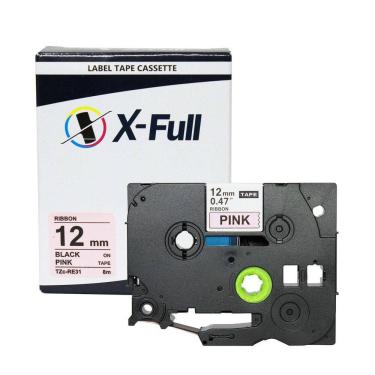 Imagem de Fita Tze-Re31 12Mmx4M Preto No Rosa Compatível- X-Full