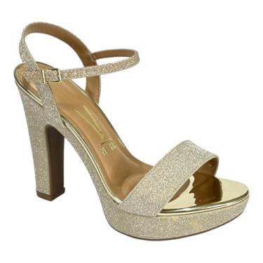Imagem de Sandália Vizzano Glitter Salto Alto 6292.200 Dourado