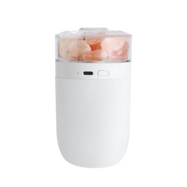 Imagem de Umidificador ultrassônico de lâmpada de sal do Himalaia, difusor de aromaterapia de óle...