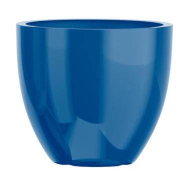 Imagem de Vaso Fibra De Vidro 36cm Redondo Viena P Decorativo Vietnamita (Azul Metálico)