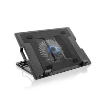 Imagem de Suporte base notebook ate 17" com cooler e led kp-9013 preto
